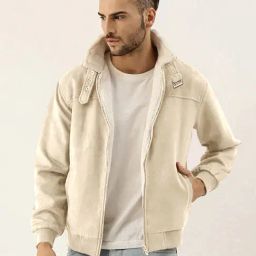 Campus Sutra Beige Regular Fit Jacket-44