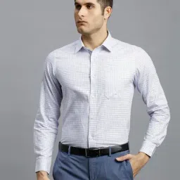Reid & Taylor White Cotton Slim fit Checks Shirt-picture-17