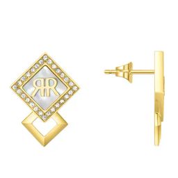 Cerruti 1881 Women Gold Diamante Earring-11