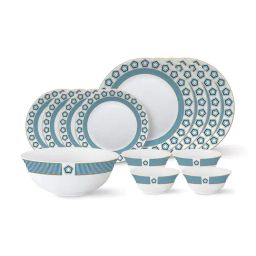 Borosil Tiara Series White Opalware Dinner Set - 13 Pieces-35