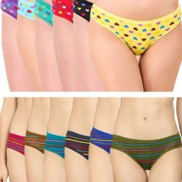 AROUSY Black & Red Printed Panties - Pack Of 12-picture-16