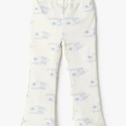GAP Girls White Cotton Printed Trousers-image-66