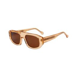 Ted Smith Brown Rectangular UV Protection Unisex Sunglasses-26