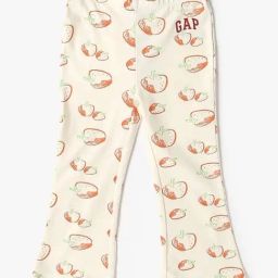 GAP Girls White Cotton Printed Trousers-image-120