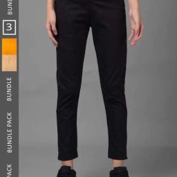 Dollar Missy Black & Beige Cotton Pants - Pack Of 3-43