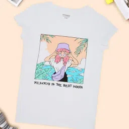 Pantaloons Junior Girls Rosewater Printed T-Shirt-picture-30