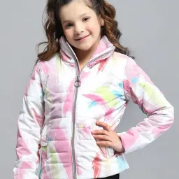 Monte Carlo Girls Printed Pink Collar Neck Full Sleeve Jacket-image-71