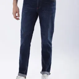 Lindbergh Blue Cotton Tapered Fit Jeans-picture-31
