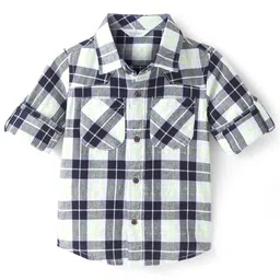 Infinity Boys Tartan Checks Opaque Checked Casual Shirt-image-34