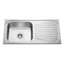 Jayna Signature Collection Jupiter 37x18.5 inch Glossy Finish Stainless Steel Single Bowl Kitchen Sink with Drain Board, SBSD 02-image-27