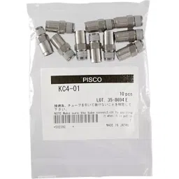 PISCO Tube Fitting with Straight Cover Spatter Resistant Type Φ2.5 mm, KC4-01 (Bag of 10 Pcs)-image-20