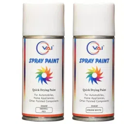 VAI ‎Red and Cream White Touch Up Spray Paint ‎225 ml for Tractor, ‎TR-SW-RD-+CR-WH-2 (Pack of 2)-picture-45