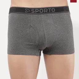 Sporto by Macho Pack Of 2 Mid Rise Combed Cotton Short Trunks-picture-4