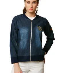 Miss Chase Navy Textured Jacket-image-32