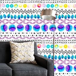 ArtzFolio Printed UV-Resistant Anti-Bacterial Watercolour Geometric Pattern Peel & Stick Wallpaper-image-41