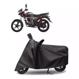 Auto Pearl Polyester Two Wheeler Cover for Bajaj Discover (Grey)-72