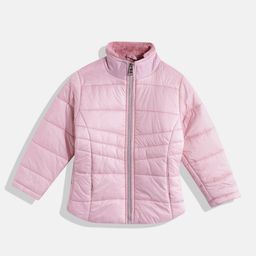 Okane Girls Mock Collar Padded Jacket-image-77