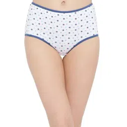 Clovia White Printed Boy shorts Panty-picture-11