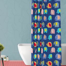 ArtzFolio Blue & Red Printed Waterproof Shower Curtain-image-90