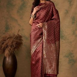 Maroosh Ethnic Motifs Zari Traditional Banarasi Saree-image-90