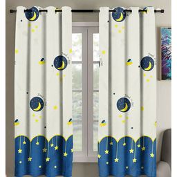 RRC Microfiber Cotton Curtains for Windows Door Bedroom Living Room Set of 2 Curtains - Multicolor-12