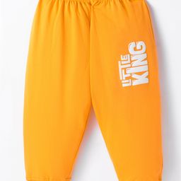 Tango Looper Knit Full Length Lounge Pant With Text Print - Yellow-picture-9