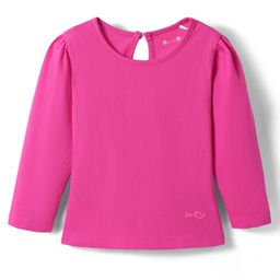 Kookie Kids Cotton Knit Full Sleeves Solid Color T-Shirt - Dark Pink-image-7