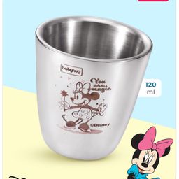 Babyhug Disney Minnie Mouse Insulated Stainless Steel Double Wall Tumbler| Easy to Clean & Maintain| Encourage Self Feeding| Laser Print| Dishwasher Safe Silver - 120 ml-image-36
