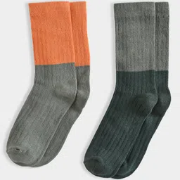 Mi Arcus Pack Of 2 Color Blocked Socks - Multi Colour-picture-41