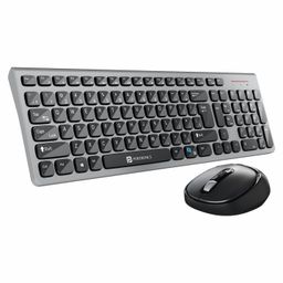 Portronics POR-2980 Key7 Combo Wireless Keyboard & Mouse Set with Copilot AI, 2.4 GHz USB Receiver, 10m Range, 12 Shortcut Keys, Adjustable DPI (Up to 1600), 10M Key for PC, Laptop, Mac(Black Grey)-35