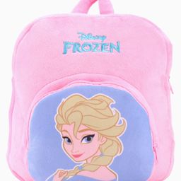 Disney Frozen Soft Plush Backpack with Elsa Print Pink - Height 12 Inches-image-49