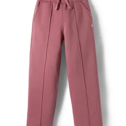 Femea Fleece Knit Solid Track Pants - Dusty Pink-picture-0