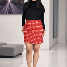 PRETANSHAH Printed Pure Cotton Mini Skirt-image-37