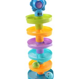 Toymate Cat Spiral Stacker Toy A Roll Ball Toy with 7 Layer Ball Drop Tower Run - Multicolor image 4