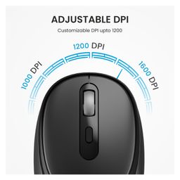 Portronics POR-2980 Key7 Combo Wireless Keyboard & Mouse Set with Copilot AI, 2.4 GHz USB Receiver, 10m Range, 12 Shortcut Keys, Adjustable DPI (Up to 1600), 10M Key for PC, Laptop, Mac(Black Grey) image 5