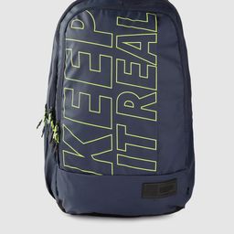 Gear Unisex Blue & Fluorescent Green Typography Print 18 Inch Laptop Backpack-3