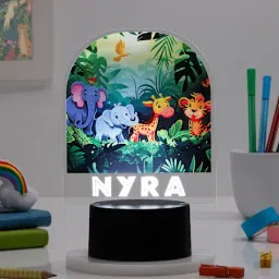 Jungle Safari Personalized LED Lamp For Kids-image-6