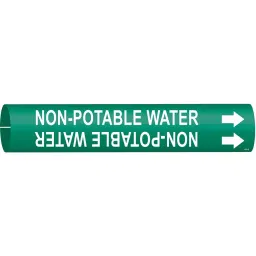BRADY Plastic Pipe Marker Non-Potable Water Green and White 7/8 x 7/8 x 0.02 inch, 3GUE9-image-25