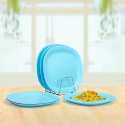 Varmora Polypropylene Blue Plastic Dinner Plate - Set of 6-picture-39