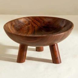 Freedom Tree Pedestal Handcrafted Wooden Salad Bowl-34