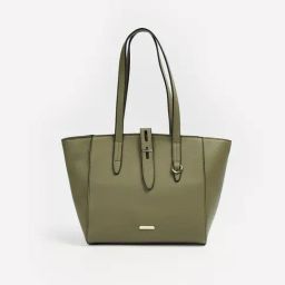 Code by Lifestyle Olive Textured Tote Handbag-47