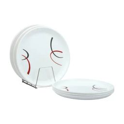 Varmora Nova White Plastic Dinner Plate - Set of 6-25
