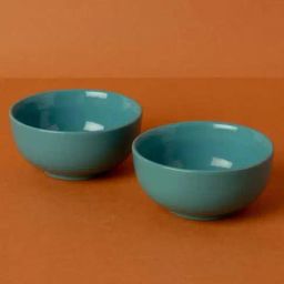 Freedom Tree Luna Blue Solid Handcrafted Ceramic Katori - Set Of 4-19