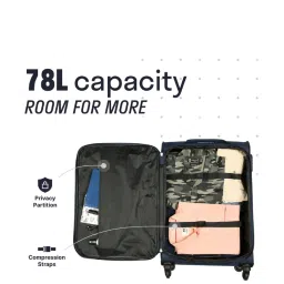 Citizen Journey Pulse Navy Blue Solid Trolley Bag Pack of 3 - 58 Cms, 68 Cms & 78 Cms image 3
