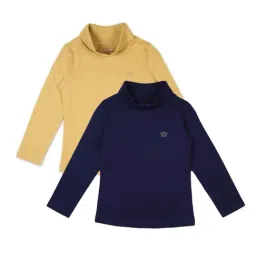 Plum Tree Kids Navy & Yellow Printed Tops-image-65