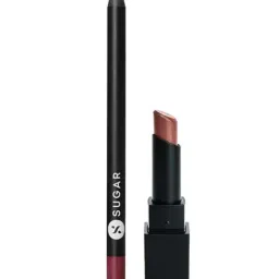 SUGAR Lipping On The Edge Lip Liner - 04 Tan Fan & Nothing Else Matter Lipstick - 01 Browning Glory-3