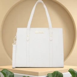Caprese Sameera White Animal Effect Satchel-3