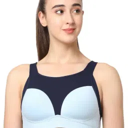 Soie Blue Full Coverage Padded Sports Bra-image-40
