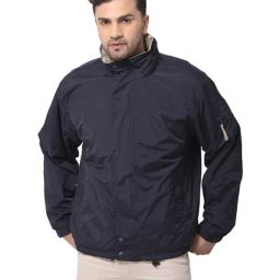 Woodland Navy High Neck Nylon Jacket-image-17