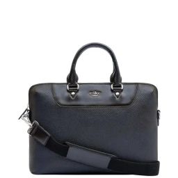 Eske Navy Leather Large Messenger Bag-image-65